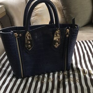 Henri Bendel mini woven satchel